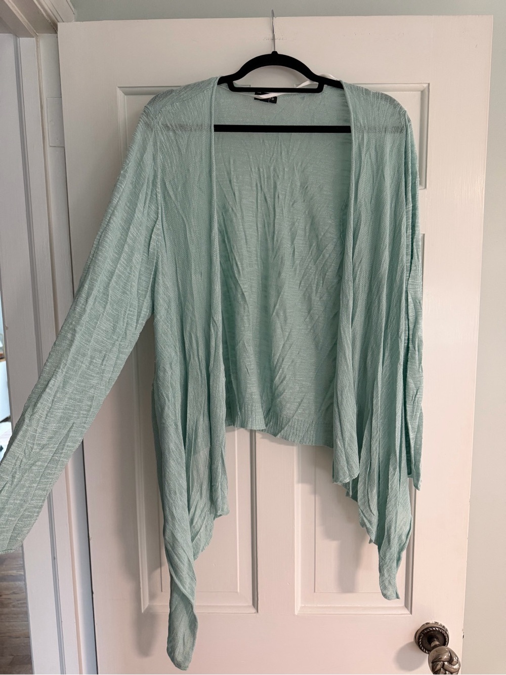 torrid Mint Green Open-Front Draped Cardigan